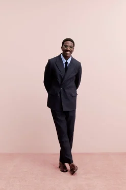 DOUBLE BREASTED PEAK BLAZER