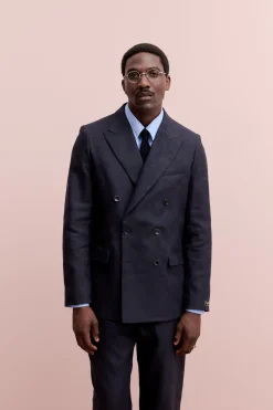 DOUBLE BREASTED PEAK BLAZER