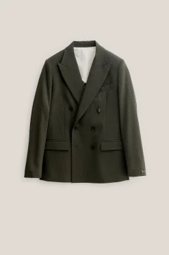 DOUBLE-BREASTED PEAK BLAZER
