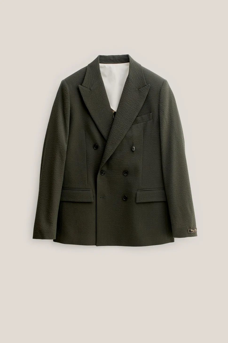 DOUBLE-BREASTED PEAK BLAZER