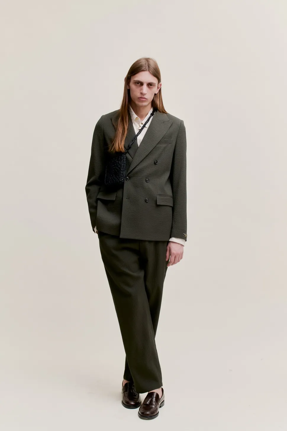 DOUBLE-BREASTED PEAK BLAZER