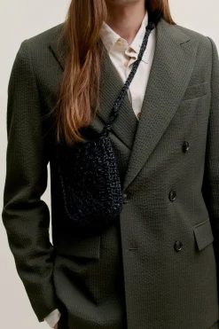 DOUBLE-BREASTED PEAK BLAZER