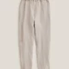 ELASTICATED WIDE TROUSERS