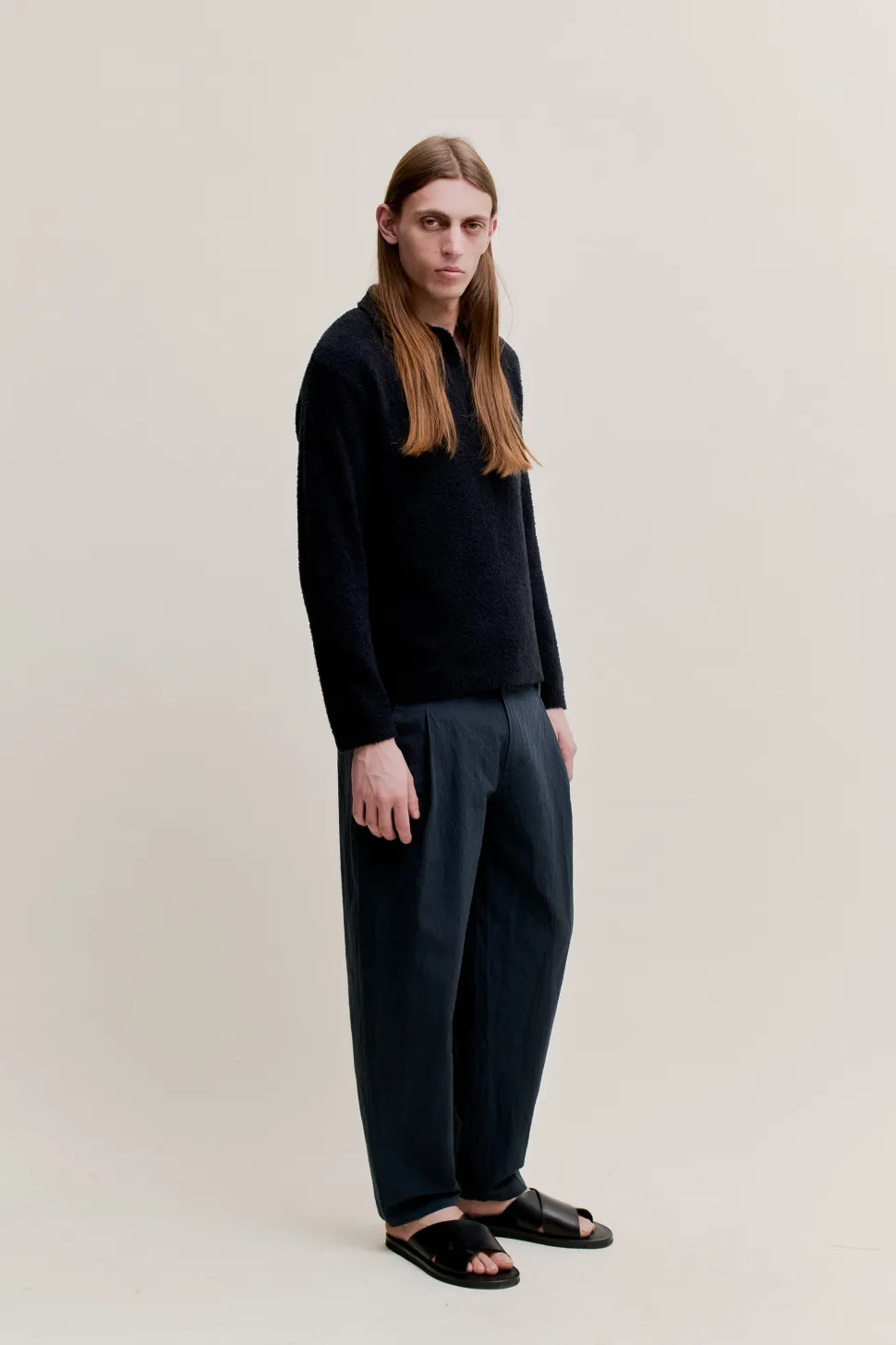 FOLDED WIDE TROUSERS