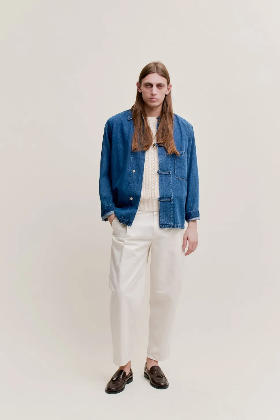 FOLDED WIDE TROUSERS