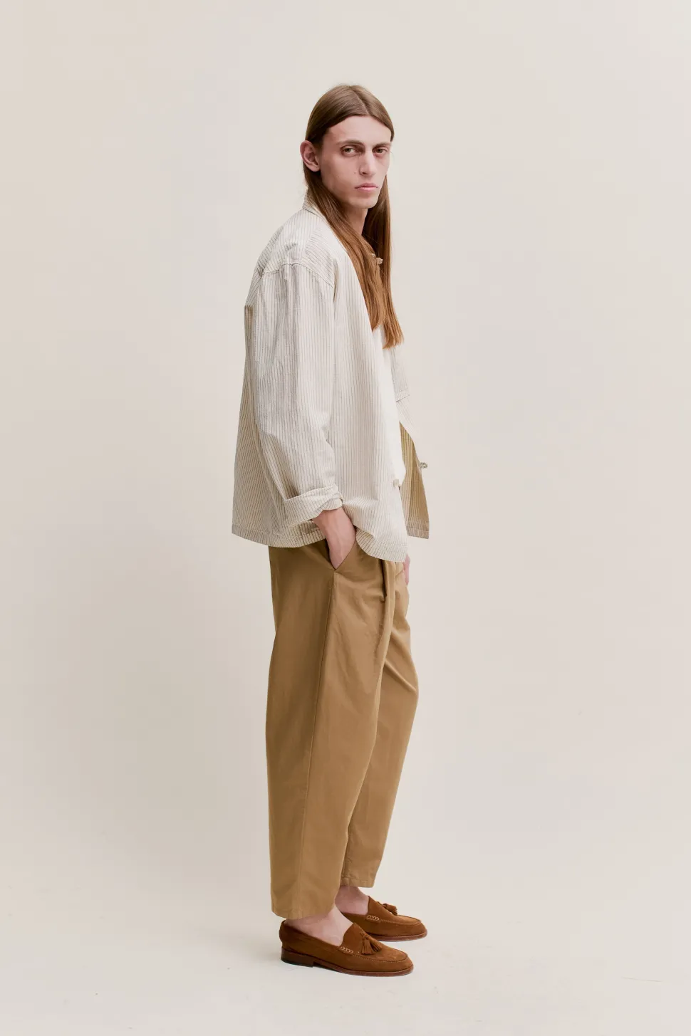 FOLDED WIDE TROUSERS