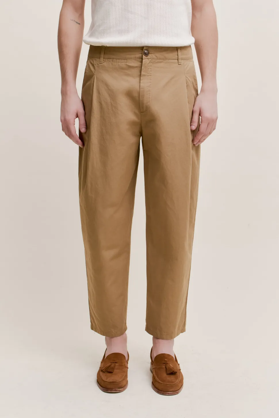 FOLDED WIDE TROUSERS