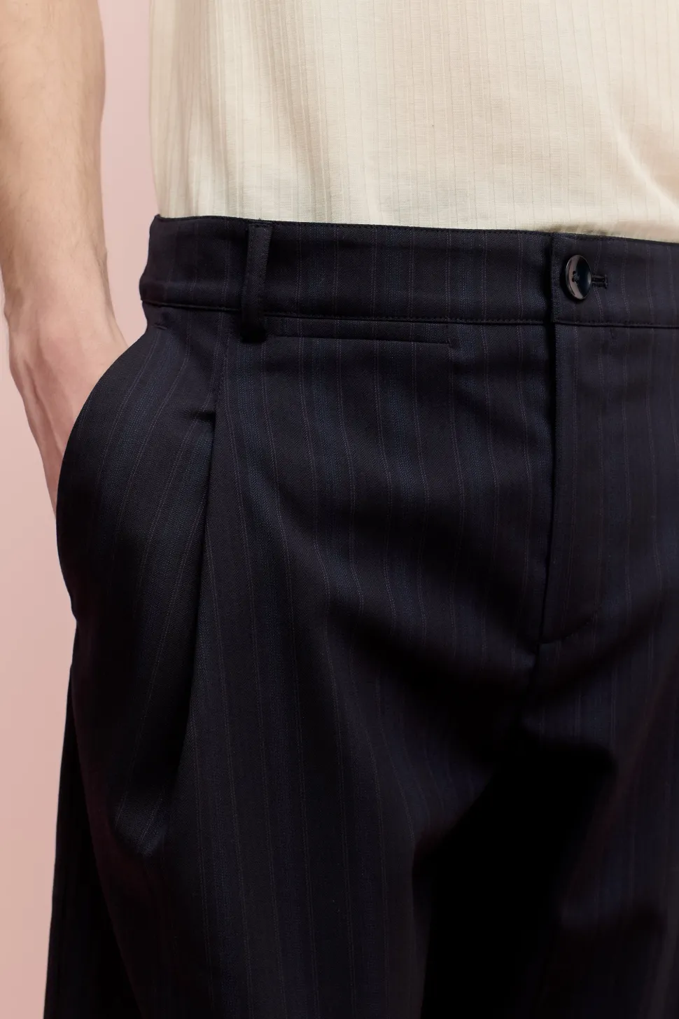 FOLDED WIDE TROUSERS