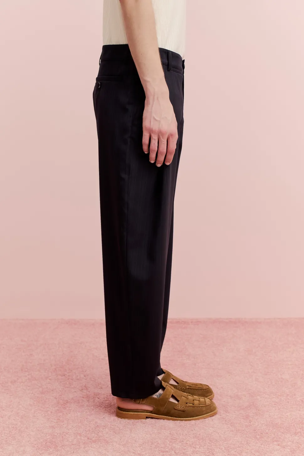 FOLDED WIDE TROUSERS