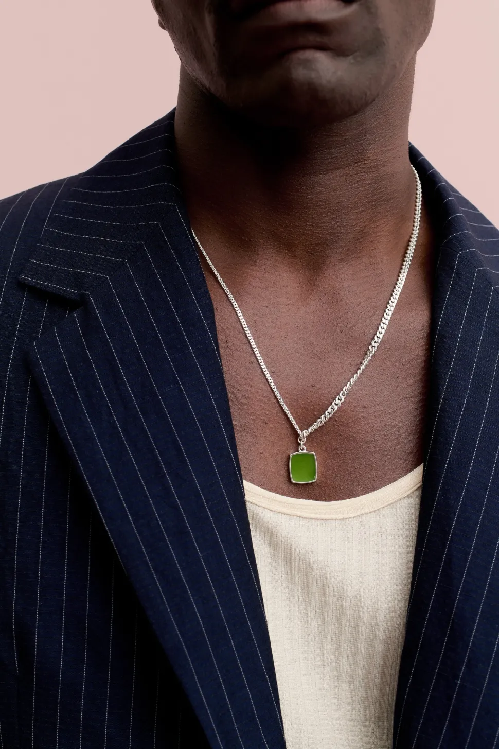 YIN YANG NECKLACE WITH STONE
